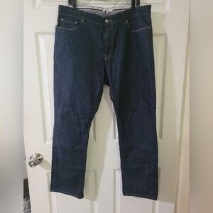 Men Size 38 x 29 Peter Millar Denim Jeans dark wash straight leg